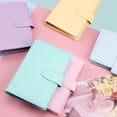 thumbnail image 4 of Gifts for Women Clearance YOHOME A6 PU Leather Notebook Binder,Mini Binder Refillable Paper with Pretty Ring Binders, Binder Cover for Personal Planner Budget Organizer Light Blue One Size, 4 of 4