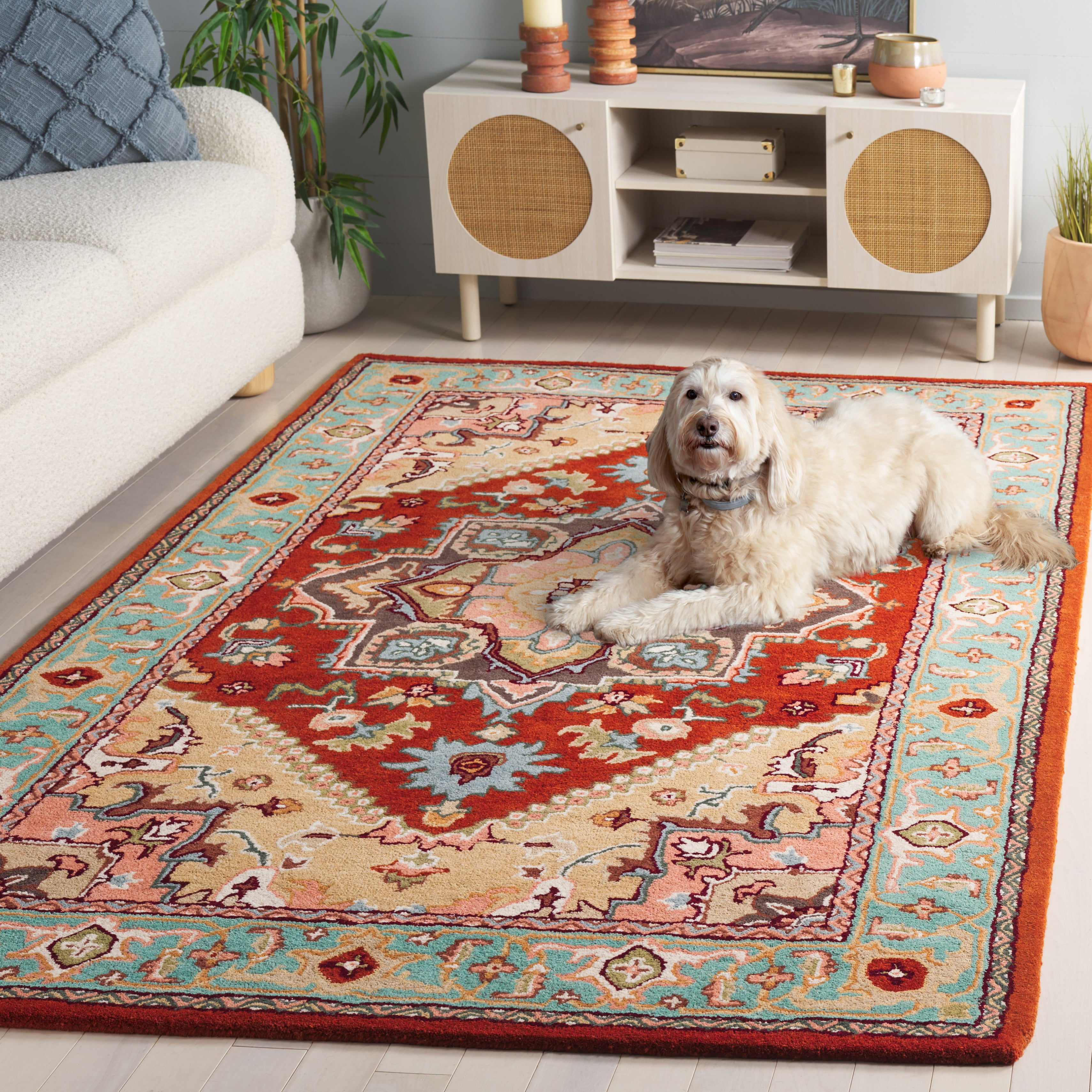 Safavieh Heritage York Oriental Wool Area Rug, Red/Blue, 6' x 9'