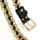 thumbnail image 2 of 1 Uds (dorado, 105cm) cinturón metálico para mujer, cinturones de cadena de cuero tejido a mano de tendencia ancha, cinturones de cintura de Metal para mujer, cadena de cintura ajustable para vestido, 2 of 5