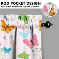 thumbnail image 5 of Kitchen Curtains 36 Inch Short - 3 Panel Set with Colorful Butterfly Floral Pattern, Rod Pocket Window Curtain, 100% Polyester for Butterfly Lovers, Farmhouse, Kitchen, Bedroom, Easy Wash, 5 of 6