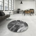 thumbnail image 4 of Ahgly Company Machine Washable Indoor Square Transitional Dark Gray Area Rugs, 8' Square, 4 of 7