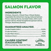 Greenies Feline Pill Pockets for Cats, Soft Cat Treats, Salmon Flavor, 3 oz Pouch