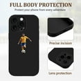 thumbnail image 2 of iPhone 15 Pro Case - Lightweight Yellowing Resistant with Dynamic Soccer Player Design Number 10 Jersey Black Background, 2 of 6