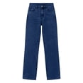 thumbnail image 5 of ZHYou Wide Leg Jeans for Women Classic Button Fly High Waist Loose Baggy Fit Denim Pants with Pockets,Dark Blue,Size XL, 5 of 5