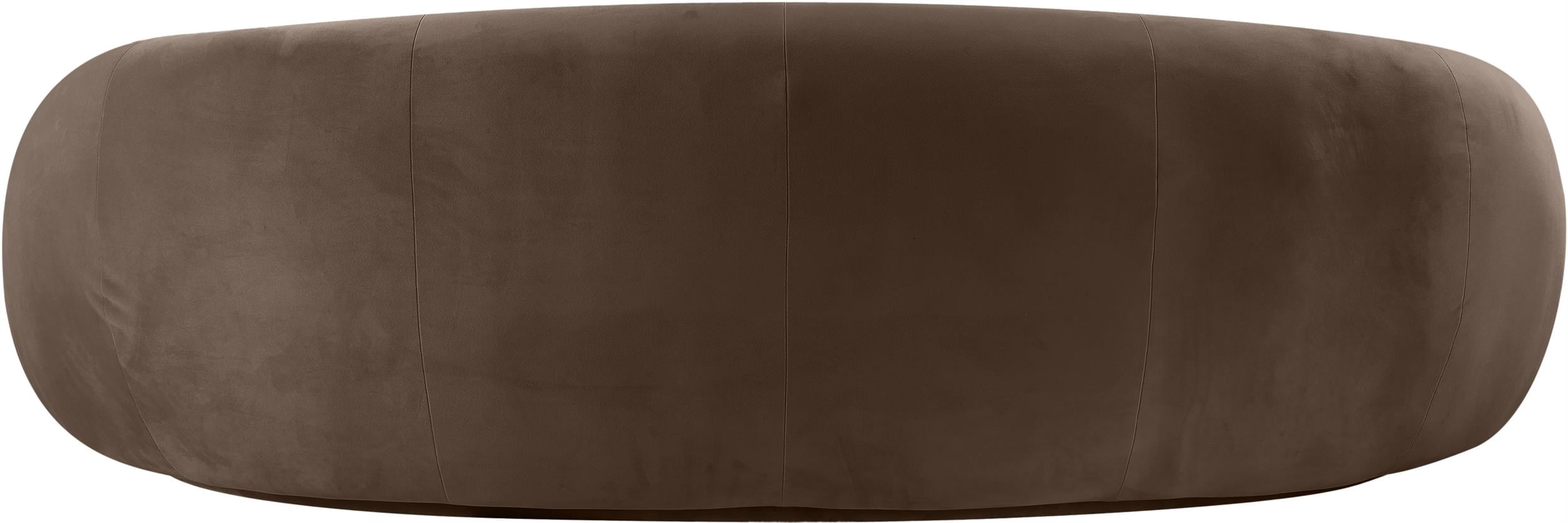 Meridian Furniture Emery Brown Velvet Sofa
