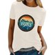 thumbnail image 1 of Gibobby Playera de Verano para Mujer Camiseta holgada con estampado cuello redondo y manga corta algodón versión clásica para mujer(Beige,XL), 1 of 4