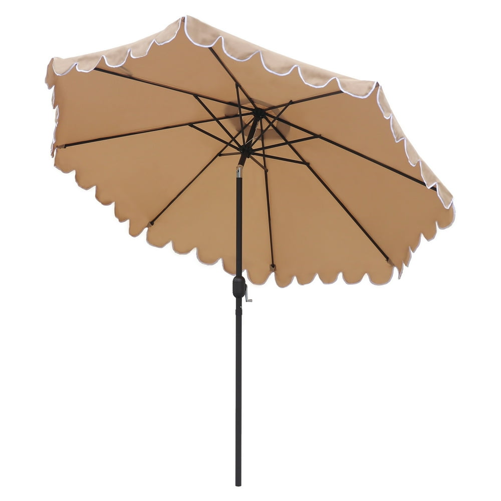 Abble 9ft Scallop Tilt Crank Patio Umbrella