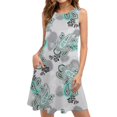 thumbnail image 1 of Vestido estilo suéter estampado sin mangas con cuello redondo para mujer OAVQHLG3B Store  lin121212, 1 of 4