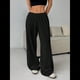 thumbnail image 5 of Pantalones Deportivos Anchos para Mujer, con Cordón, Holgados, de Cintura Alta y Sueltos, Informales Negro XL, 5 of 9