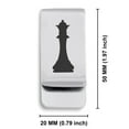thumbnail image 2 of Stainless Steel Queen Chess Piece Classic Slim Money Clip Credit Card Holder, 2 of 2