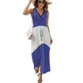 thumbnail image 2 of El Salvador Flags Dress Fashion Boho Beach Long Dresses Female Party Printed Maxi Dress, 2 of 9