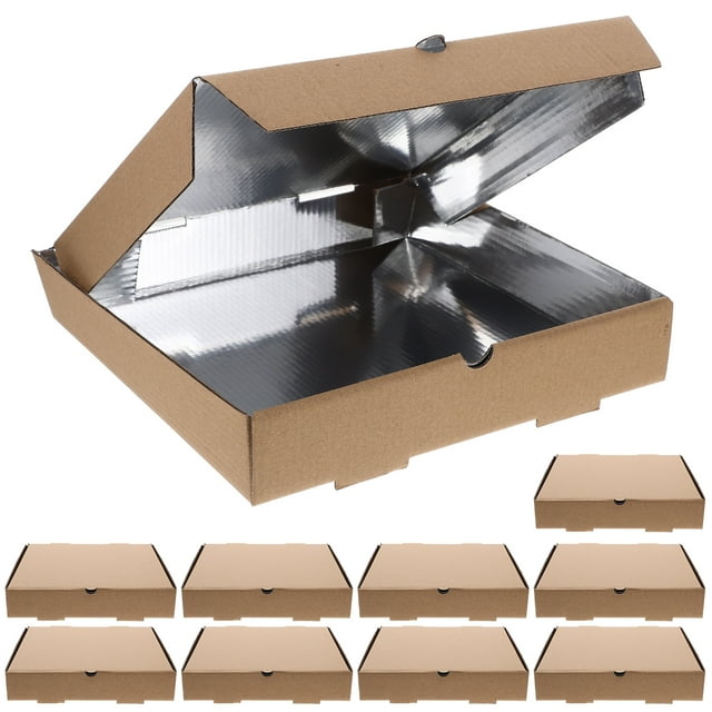 10Pcs Takeaway Pizza Box Restaurant Pizza Wrapping Serving Box Thicken Pizza Wrapping Container