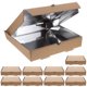 thumbnail image 1 of 10 cajas de pizza para llevar con aislamiento de papel de aluminio, caja de almacenamiento de pizza de 9 pulgadas, contenedor cuadrado de aluminio para almacenar pizza para alimentos, 1 of 6