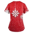 thumbnail image 3 of BDPORKAS Under Scrub Tops for Women Cute Christmas Print Stretchy Breathable Short Sleeve V Neck Blouse T-Shirts Nursing Uniforms Medical Uniforms & Scrubs Workwear, 3 of 3
