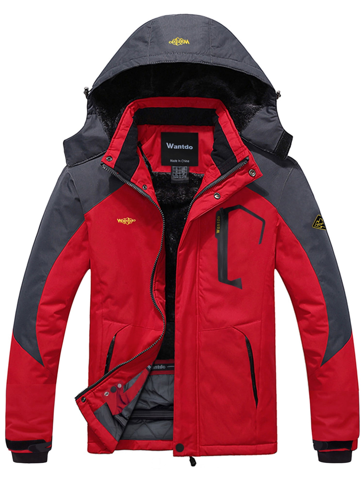 Wantdo Men's Cold Winter Mountain Snow Jacket Windbreaker Snowboarding ...