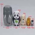 thumbnail image 3 of Animal Matryoshka Elephant Panda White Bear Russian Nesting Dolls Toy, 3 of 8