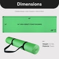 thumbnail image 4 of Fitvids 1/4-Inch High Density Thick Non Slip Workout Yoga Mat with Carry Strap, Green, 4 of 11