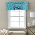 thumbnail image 3 of This Way To The Pool Valance Curtain Abstract Summer Letter Print Window Valances Rod Pocket Short Curtains Window Treatments for Kitchen Bedroom Bathroom Laundry 56" x 16", 3 of 9