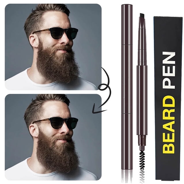 WIFKLSIIPG Crayon à Barbe pour Hommes Résistant à l'Eau Résistant à la Transpiration Longue Durée & Finition Naturelle Forme de Moustache Noir