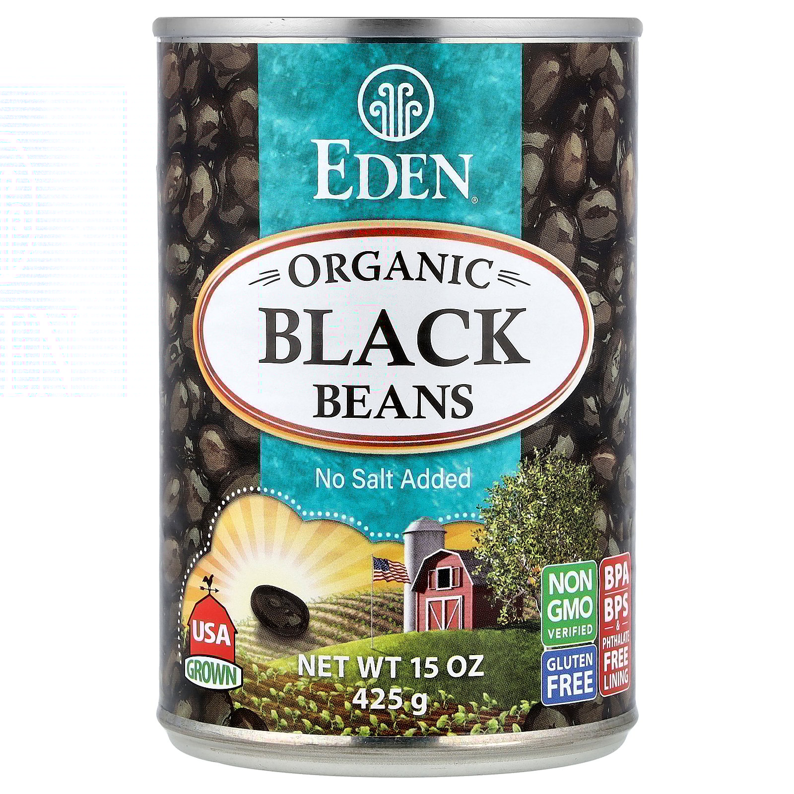 EDEN ORGANIC BLACK BEANS, 15 OZ.