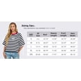 thumbnail image 4 of Cueply Tops for Women Summer Short Sleeve T Shirts Striped Design Fashion Crewneck Casual Loose Basic Tee Shirts, 4 of 9
