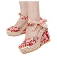 thumbnail image 3 of Moda mujer sólido verano señoras vendaje sandalias talón pendiente Casual playa zapatos Wmkox8yii  sa831, 3 of 8