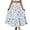 Blue independence day dresses for women, variant on Dianli Skirts for Women Floral Print Maxi Summer Skirt Evening Loose Fashion Casual Pocket High Waist Pleated Swing Flowy Ruffle A-Line Skirt Hot Pink L