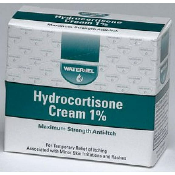 Water-Jel Itch Relief 1% Strength Cream, 0.9 Gram Individual Packet, 25 Count