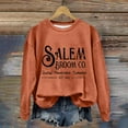 thumbnail image 2 of Salem Broom Sweatshirt for Women, Funny Fall Halloween Sweatshirts, Salem Broom Graphic Pullover Long Sleeve Vintage Shirts Fall Outfits Daily Wear Holiday Loungewear, Orange M, 2 of 4