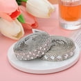thumbnail image 2 of 2 Rolls Self Adhesive Sparkling Rhinestone Ribbon for Crafts Use Silver Glass Strips for Clothing, 2 of 8