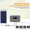 thumbnail image 4 of Controlador de Carga Solar Boost, 10a 24V 36V 48V 60V 72V Cargo eficiente Multifuncional 3 Etapas Algoritmo de algoritmo regulador de paneles Solares Para Carros, 4 of 7