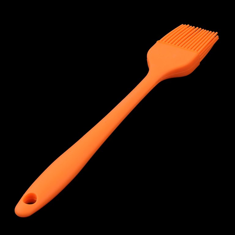 Unique Bargains Kitchenware Silicone Cooking Tool Baster Turkey Barbecue Pastry Brush Orange