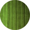 thumbnail image 1 of Ahgly Company Indoor Round Abstract Green Modern Area Rugs, 4' Round, 1 of 4