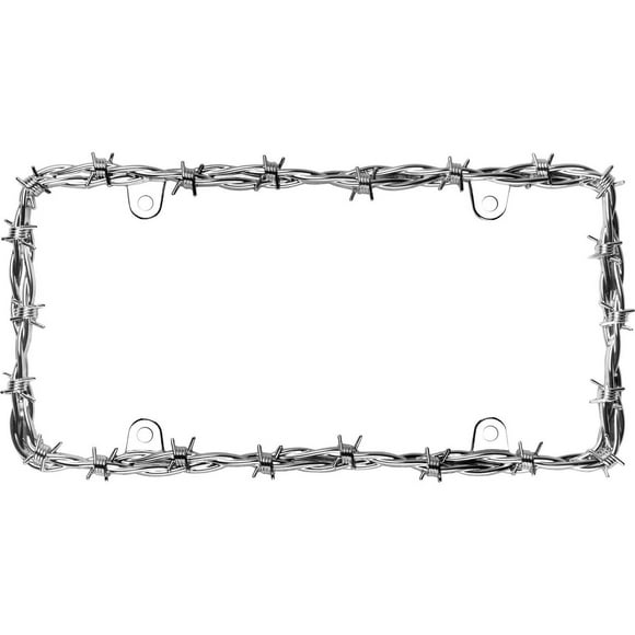 Cruiser Accessories Barbed Wire II, License Plate Frame, Fits 15x30cm License Plate