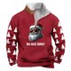 thumbnail image 1 of Sudadera sin capucha para hombre, de invierno, con cuello alto, cremallera, estampado navideño, jersey de manga larga, sudadera con capucha, blusa de poliéster para hombre, 1 of 2
