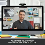 Logitech 4K Pro Webcam with HDR and Noise-Canceling Mics, Black