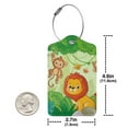 thumbnail image 4 of Disketp 1 Luggage Tag For Suitcase,African Animals In The Jungle Leather Baggage Tag With Stainless Steel Loop Privacy Cover For Women Men Girls, 4 of 5