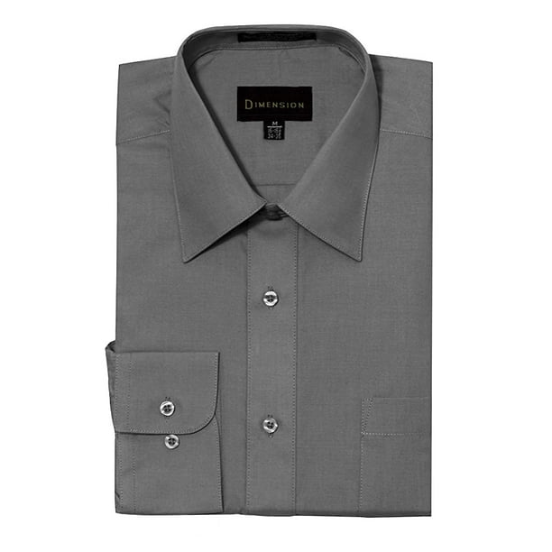 Dimension - Long Sleeve Business Dress Shirt Regular Fit One Pocket ...