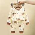 thumbnail image 2 of Yievot 0-10Y Toddler Boys Clothes Animals Printed Kids Pajamas Long Sleeve Tshirt Tops and Long Pants 2Pcs Baby Boy Outfits on Clearance, 2 of 3