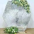 thumbnail image 4 of Efavormart 8ftx7ft Silver Big Payette Sparkle Sequin Hexagon Wedding Arch Cover, Shiny Shimmer Backdrop Stand Cover - 2-Sided Custom Fit, 4 of 6