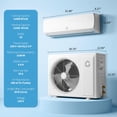 thumbnail image 1 of Aire acondicionado split pared 12000 BTU – Inverter 6 en 1 – Alta eficiencia SEER19 – Bomba de calor – Control silencioso – Kit instalación incluido – R32 – Hasta 70m² – Cumple regulaciones EE. UU., 1 of 8