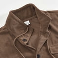 thumbnail image 6 of dzxyzu Men's Corduroy Shirts Casual Long Sleeve Stand Up Collar Shacket Jackets Lightweight Button Down Workwear Coat Tops with 2 Flap Pockets 2024 Winter Saving, 6 of 9