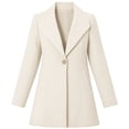 thumbnail image 5 of Afelkas Women Winter Peacoat Single Breasted Notched Lapel Tailored Fit and Flare Wool Blend Coat with Pockets, 5 of 7