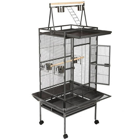Uenjoy 68" Large Parrot Bird Cage Play Top Canary Parakeet Pet Supplies W/Perch Stand