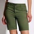 thumbnail image 2 of Htigea Dressy Shorts for Women Elastic Waisted Slim Fit Work Shorts with Pockets Summer Outfits Army Green XL, 2 of 9