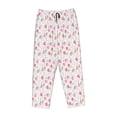 thumbnail image 4 of Naloa Tulips Flowers Print Women’s Ultra-Soft Comfy Pajama Lounge Pants with Pockets & Drawstring, 4 of 8