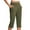 Army Green, variant on Women Capris under $5! Xqxayjr Capris for Women Casual Summer Wide Leg Crop Pants Loose Comfy High Waisted Yoga Jogger Capri Pants with Pockets