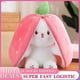 thumbnail image 2 of Conejito de peluche de 18/25/35 cm, zanahoria kawaii, fresa, se convierte en conejo, zanahoria de 35 cm, 2 of 5