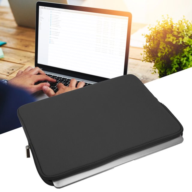 Laptop Sleeve Bag, Business Style Carry Case for Laptop Tablet PC, Foam Mutispandex Material, Zippered Power Supply Bag, Minimalist Design