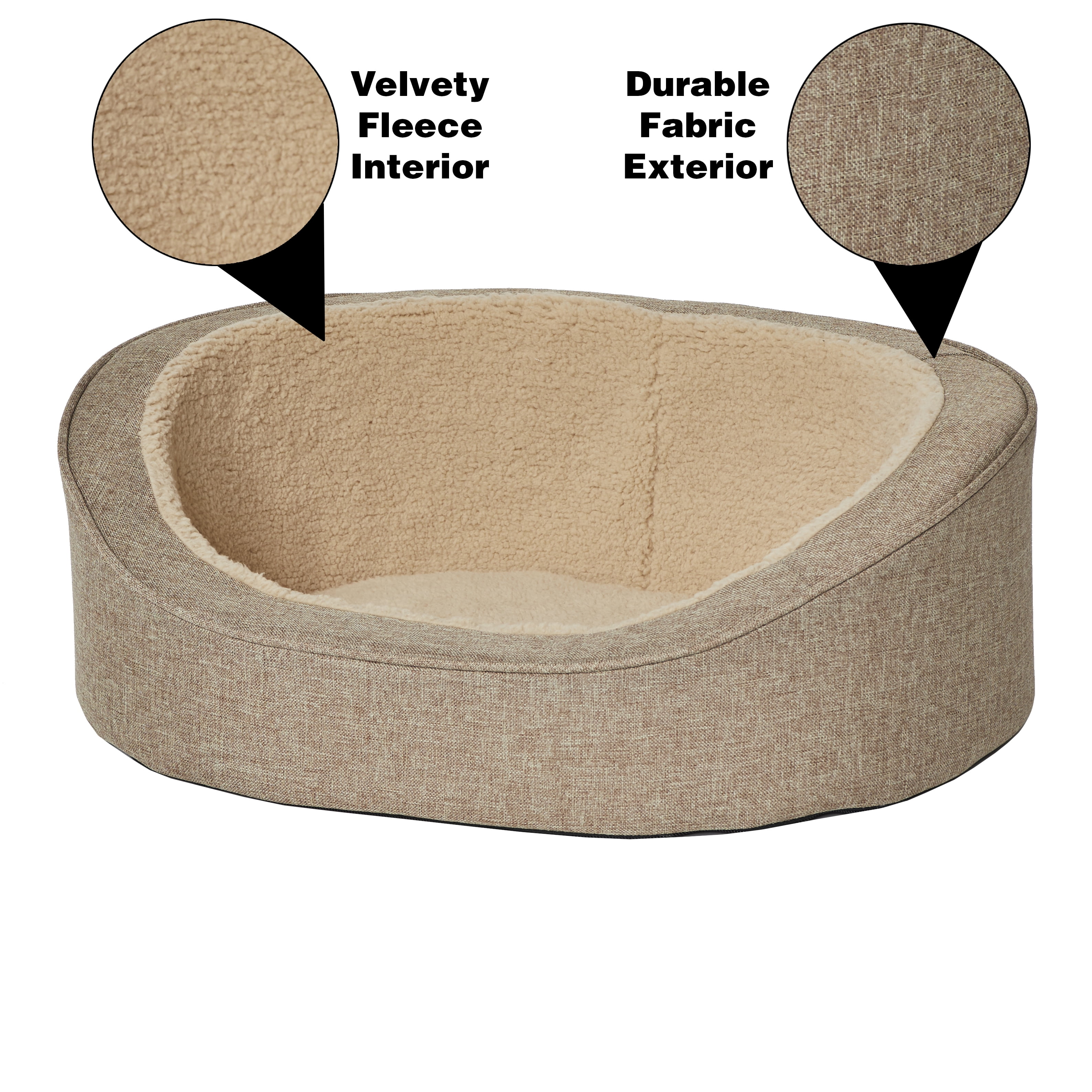 Extra-Small QuietTime Deluxe Hudson Pet Bed- Tan